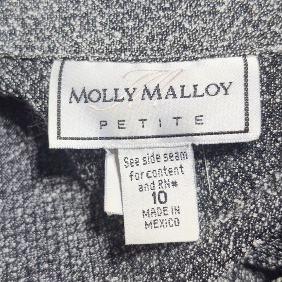 Vintage Molly Malloy Petites Gray Sz 10 Long Over shirt Tunic - Picture 7 of 8